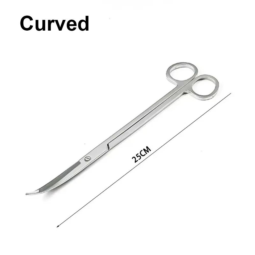 

1Pcs Stainless Steel Water Grass Scissor Straight Curved Aquarium Cleaning Tool Fish Tank Curved