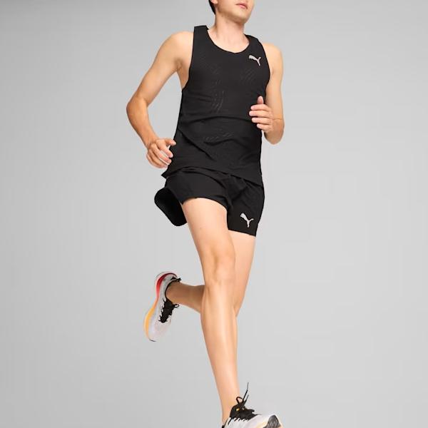 Puma Run Ultraspun Singlet Round Neck Solid Color Comfortable Sleeveless Tank Top Men Tops Black 525455-74