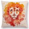 Exquisite Watercolor Lion Flowers Butterfly Lane Bird Wren Cushion Cover Ideal For Stylish Homes