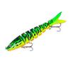 Jointed Artificial Bait Fishing Lure with 3D Eyes Realistic Looking Vibrant Color Fake Bait Hard Lure with Treble Hooks