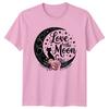 Love By The Moon Cat Boho Celestial Magic TShirt