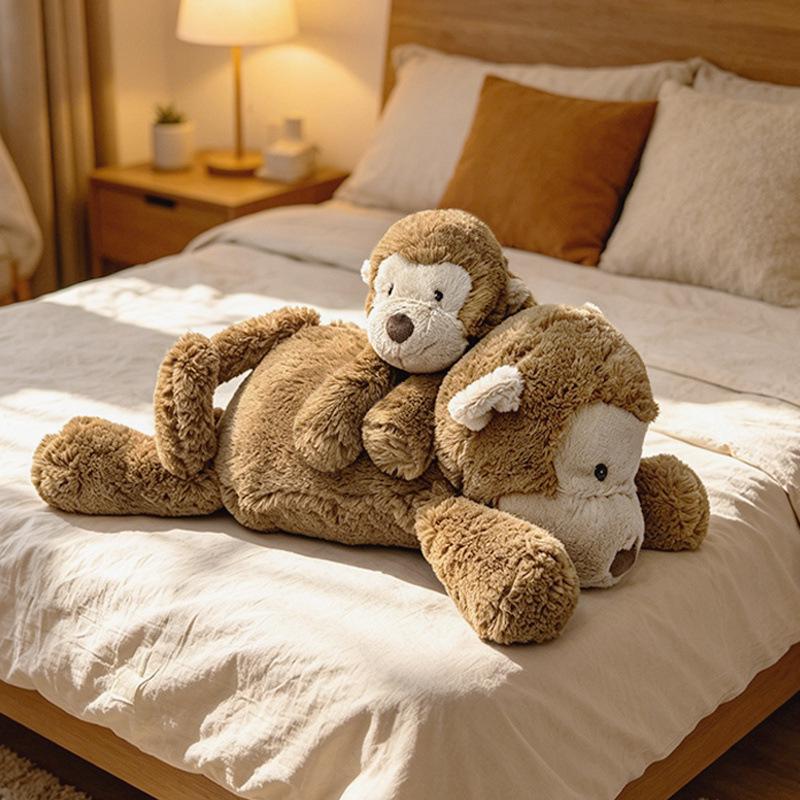 PAPA Elephant & Monkey Plush Toys - Cute Zoo Series Comfort Toy Ornament