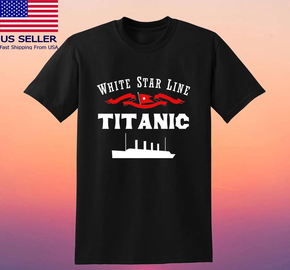 White Star Line Titanic Men s Black Size S-5XL L
