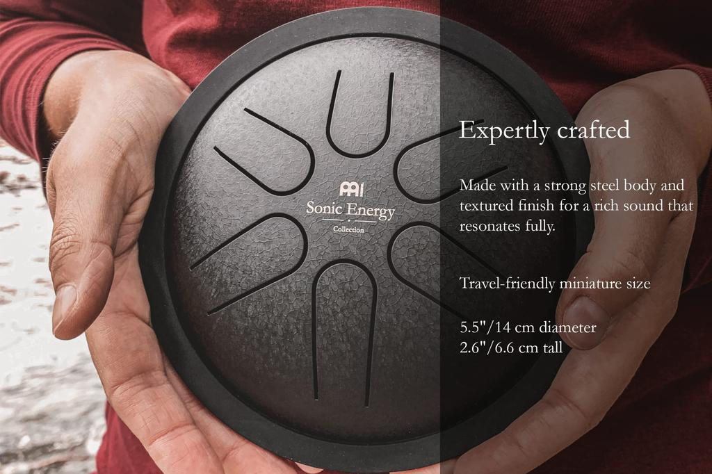 MEINL Sonic Energy Collection Tongue Drum, 5.5-inch, C Major, MSTD1BK, Black (Includes Bag and Rubber Mallet)