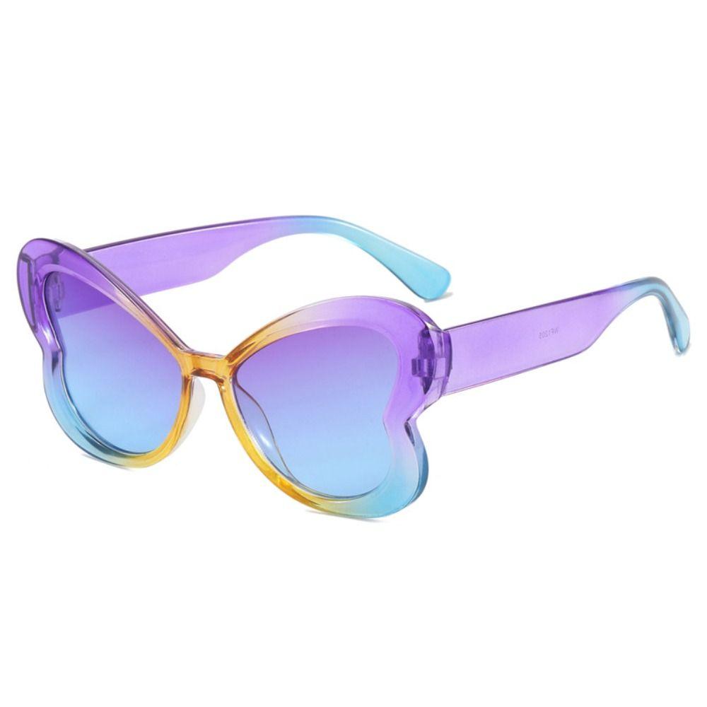 

Gradient Butterfly Sunglasses Candy Color Ladies Party Eyewear Cute Shades Purple Blue