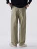 Men's Japanese Style Wide-Leg Casual Pants, Solid Color Straight-Leg, Versatile Cargo.