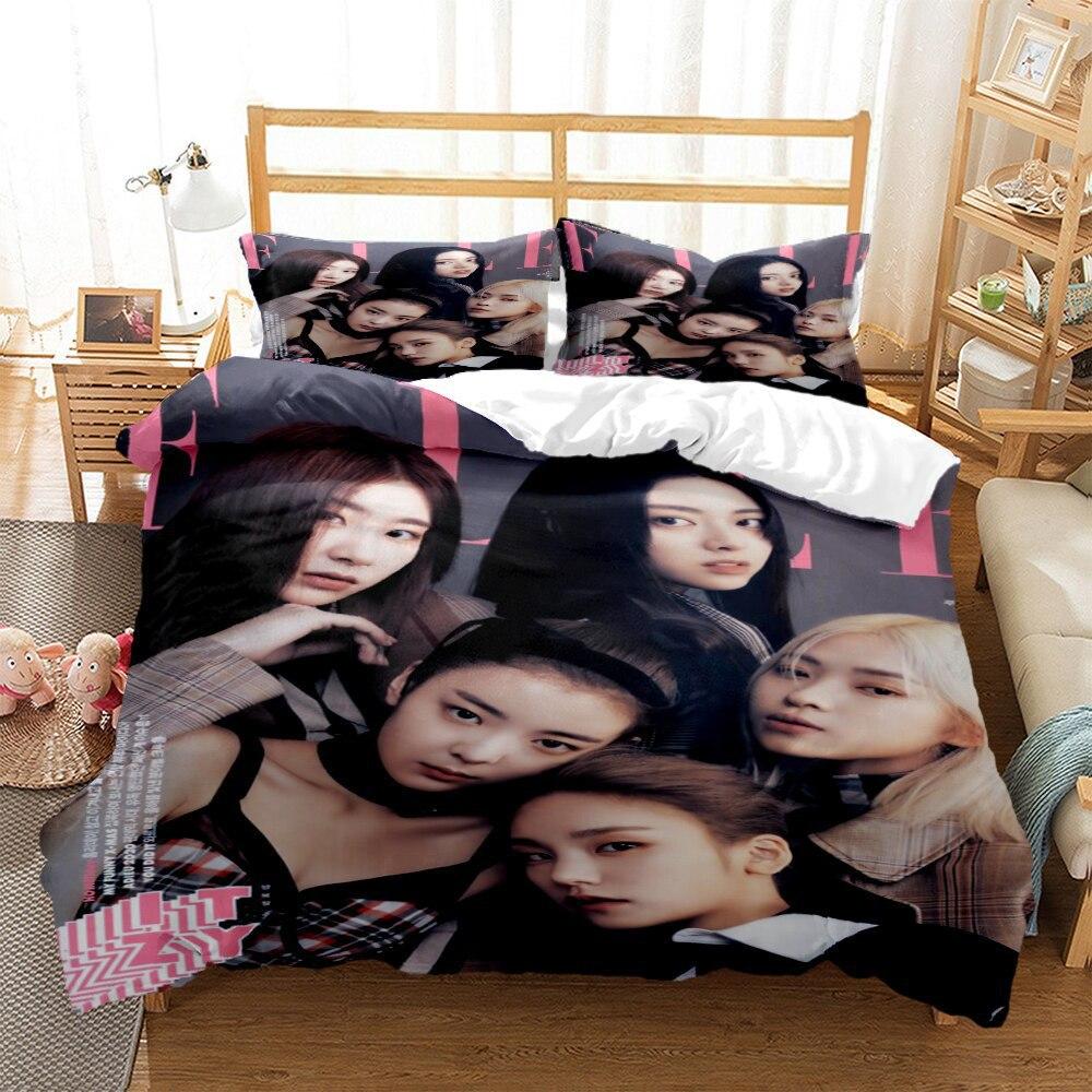 Домашний текстиль Цифровая печать Постельное белье Kpop Комбинация Blackpink Набор из трех предметов 140*200