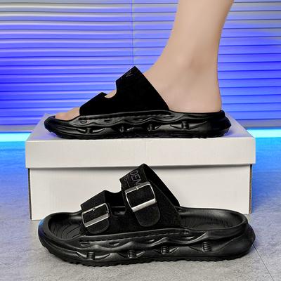 Mode Sommer Zehentrenner Herren Strandschuhe für Männer Leichte Gummi-Schaumstoffsohle Modische Lässige Rutschfeste Übergröße Hausschuhe Schuhe Mann