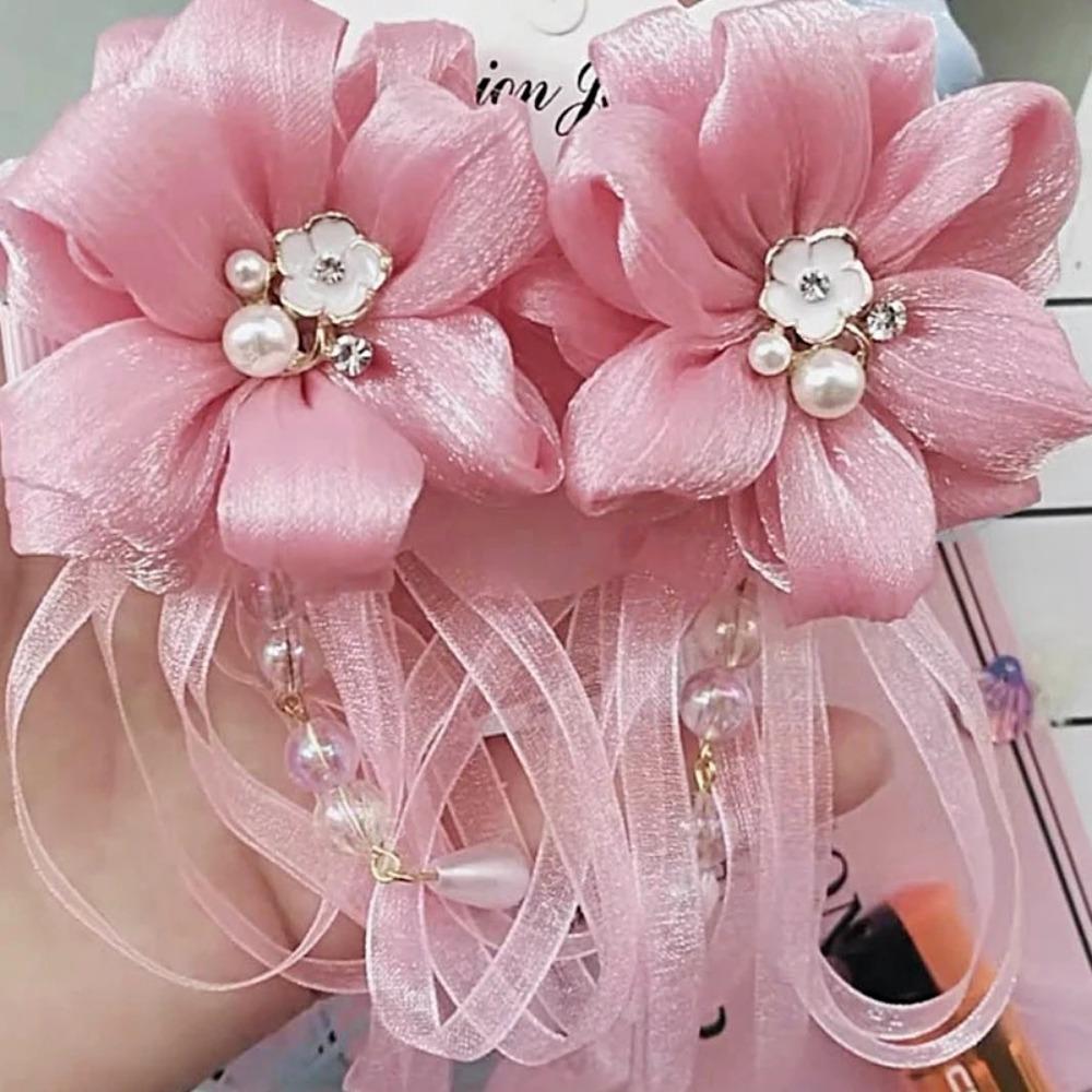 New High Quality Portable Durable 5M Pleated Chiffon Ribbon 6cm Wide DIY Bow Ribbon Gift Wrapping Ribbon Hairwear Bouquet