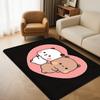 1pc Cute Bear Door Mat – Cartoon Couple Design, Soft Entryway Mat for Bedroom, Kitchen, Bathroom 40x60cm16x24in