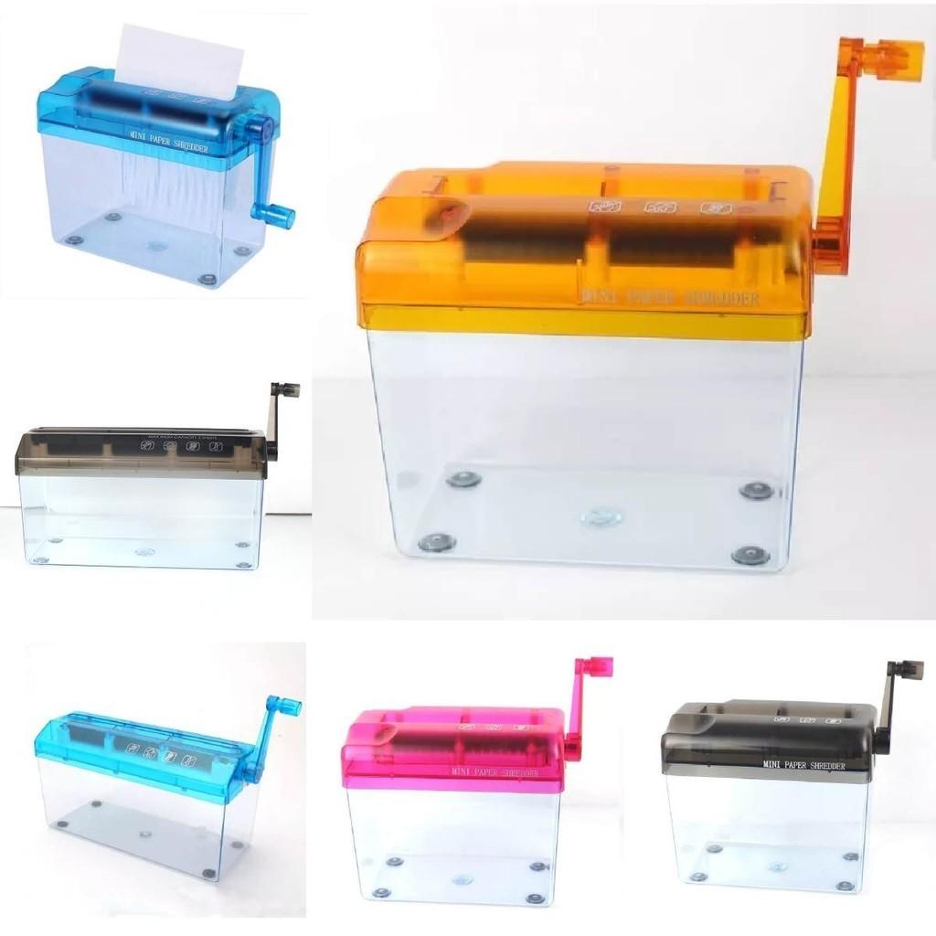 Déchiqueteuse de bureau compacte à coupe droite, manuelle, petite, pour format A4, à manivelle