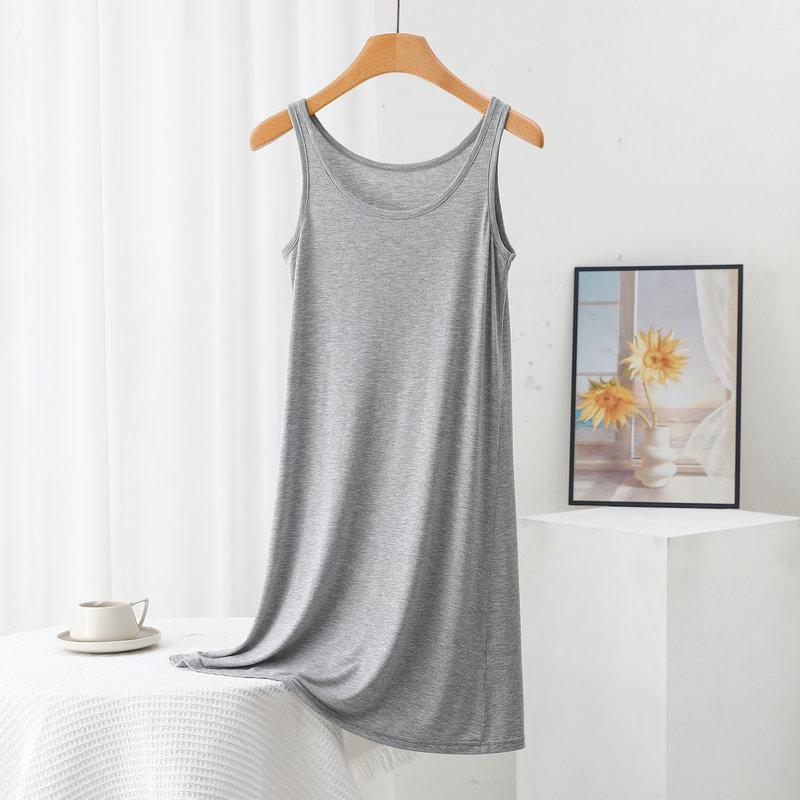 Women's Plus Size Modal Tank Dress - Loose A-line for Spring/Summer