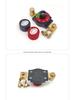 High-Current Brass Battery Terminal with Integrated Disconnect Switch and Detachable Knob for Car Modification