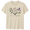 No Rain No Flowers T-Shirt Nature Botanical Graphic Tee Adult Unisex