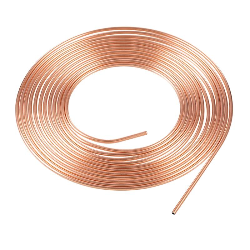 25ft 7.62m Car Roll Tube Coil of 3/16" OD Copper Nickel Brake Pipe Hose Line Piping Tube Tubing Anti-rust