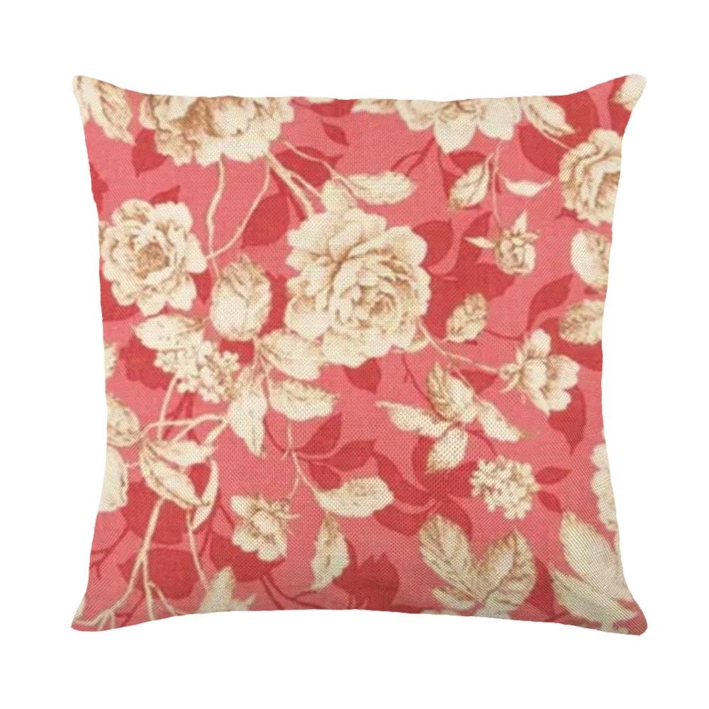 Plant Stamens Throw Pillow Covers With Digital Printing Of Short Plush Fabric Car-Shaped Sofa Cushion For Office Home Decor