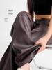 Women's High-Waisted PU Leather Wide-Leg Trousers for Autumn and Winter