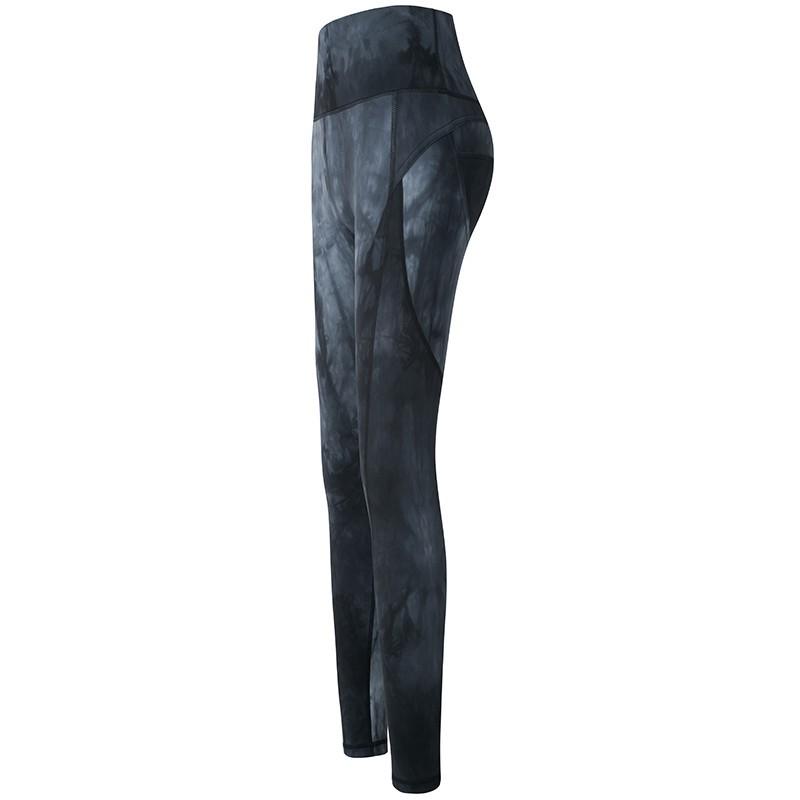 High Waist Tie-Dye Yoga Pants - Slim Fit, Peach Lift, Quick-Dry Leggings for Running and Fitness