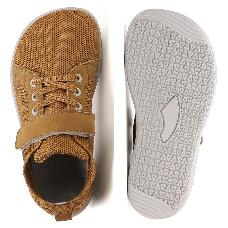 Yto Curtain Boys Little/Big Kids Minimalist Barefoot Shoes Zero Drop Wide Sneaker For /Girls Outside Athletic Walking Footwear Running Sneaker 21.7Cm