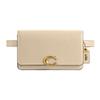 Bandit 19 Solid Color Letter Logo Logo Nameplate Cowhide Belt Bag Women's Off-white