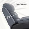 Overstuffed Corduroy Electric Lift Recliner Chair - Dark Grey