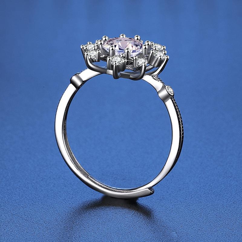 Tancise Classic 925 Sterling Silver Moissanite Prsten Dámské šperky Svatební slib Dárek na párty