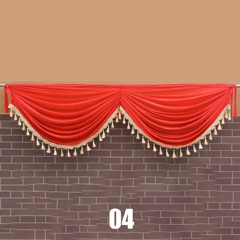3M Wedding Background Curtain Swag Xmas Event Party Valance Curtain Drape Panel Wedding Backdrop Stage Background Decor