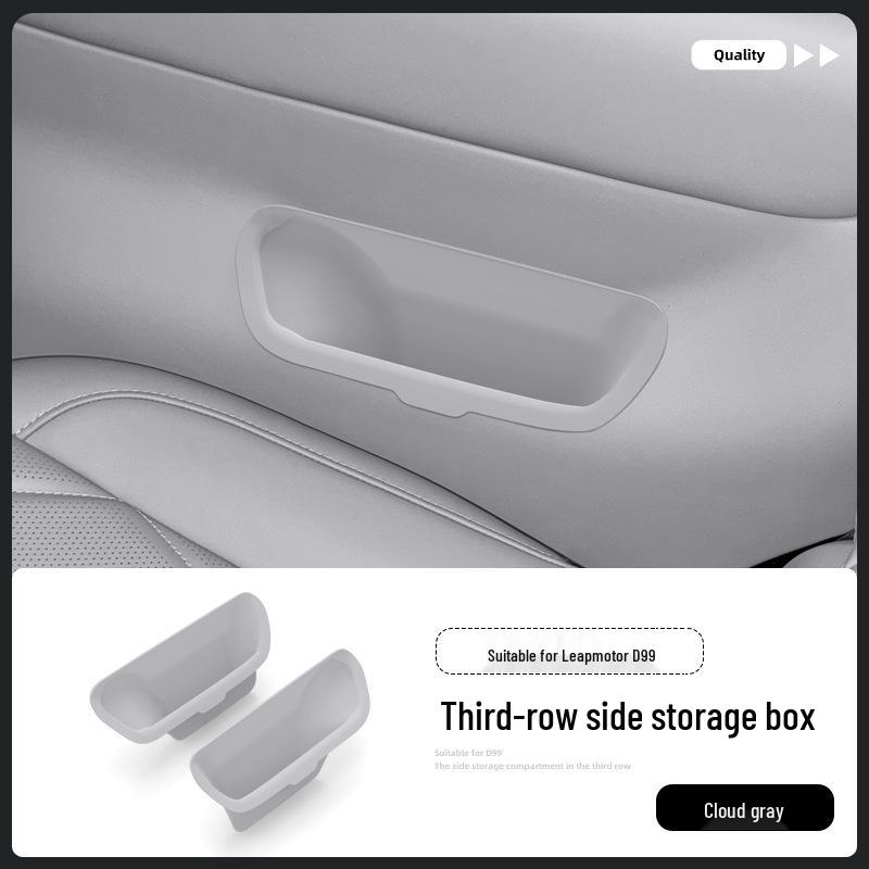Fits 26 Leapmotor D99 Models: Three-Row Car Door Storage Box with Anti-Slip Silicone Mat.
