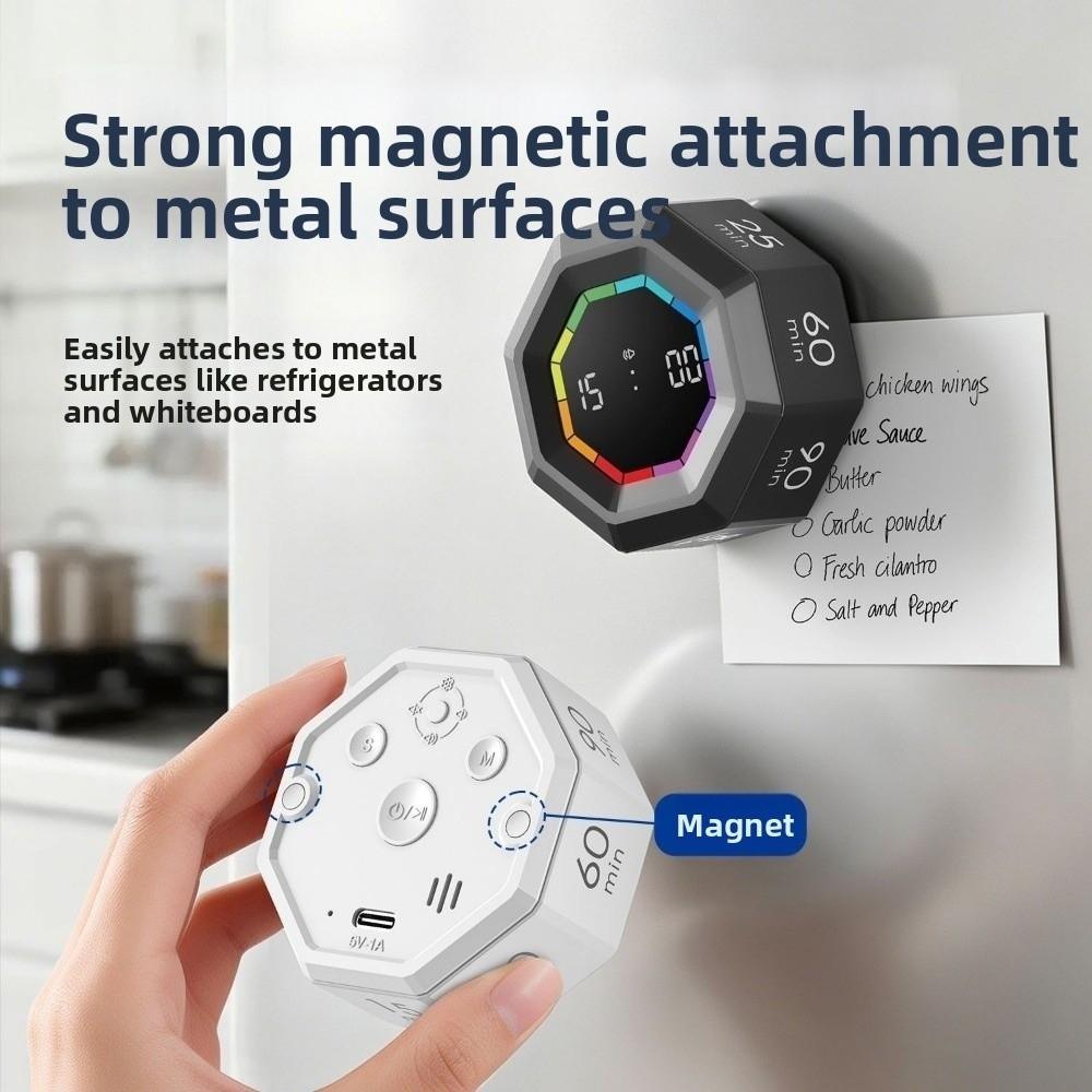 Magnetic Flip Timer Clock Smart Cube Timer Mini Gravity Sensor Timer Alarm Clock