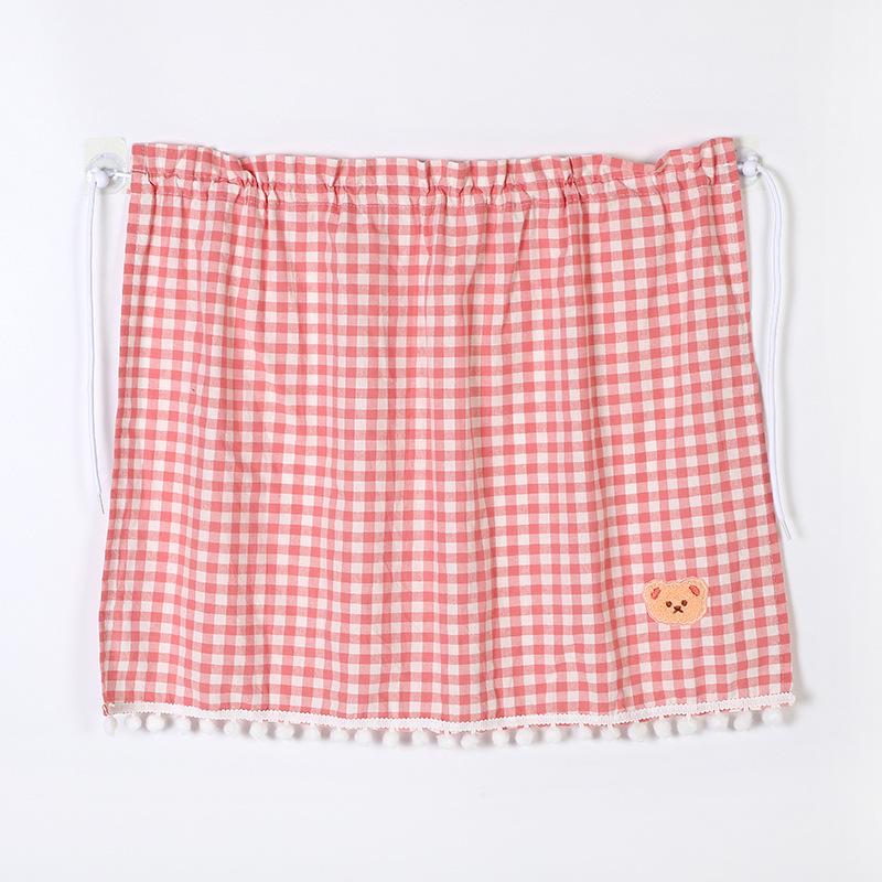 Little Bear Cartoon Cotton Car Sun Shade Curtain: Universal Heat Insulation and Sun Protection for Summer