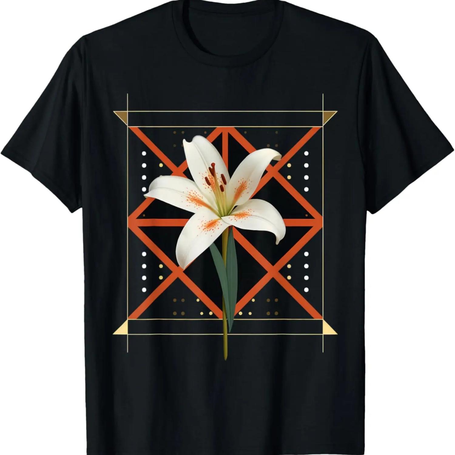 Vintage Lily Flower on Lily T-Shirt S чёрный