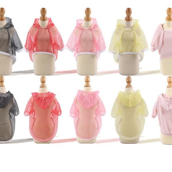 Spring/Summer Breathable Cat Dog Clothes Sunscreen Vest Hooded Pet Supplies Small Medium Dog Teddy Bigbear