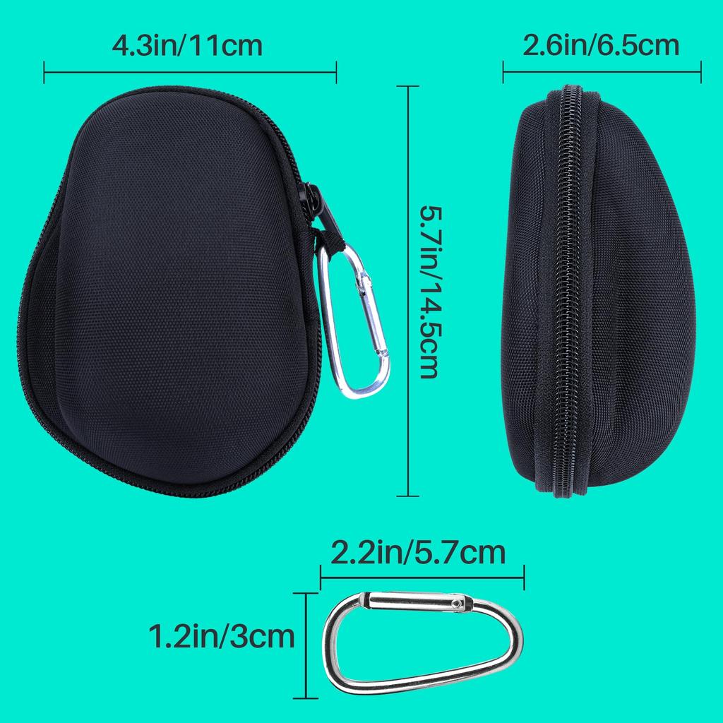 Logitech MX MASTER 3s/4 Advanced Wireless Mouse (Silent, MX2300GR) with Lebakort Storage Case (Black Case)