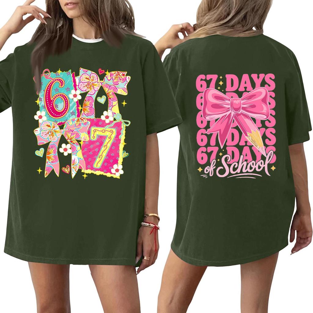 Women's Fashionable And Casual Long Sleeve Printed Short,Sleeved Top