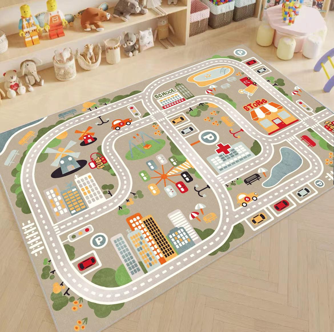 Road Traffic System Carpet Soft Non-slip