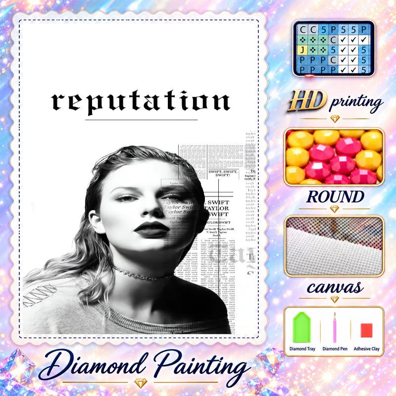 Taylor Swift Diamond Painting Kit 5D Full Drill DIY Diamond Mosaic Wall Art Home Decor