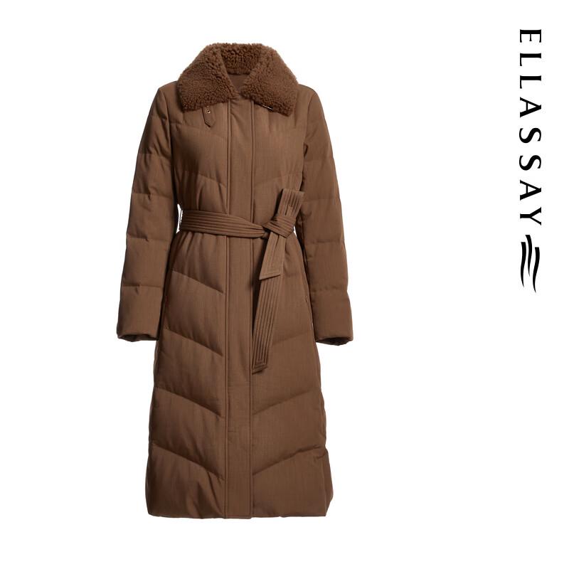 ELLASSAY Women's Elegant Goose Down Long Puffer Jacket