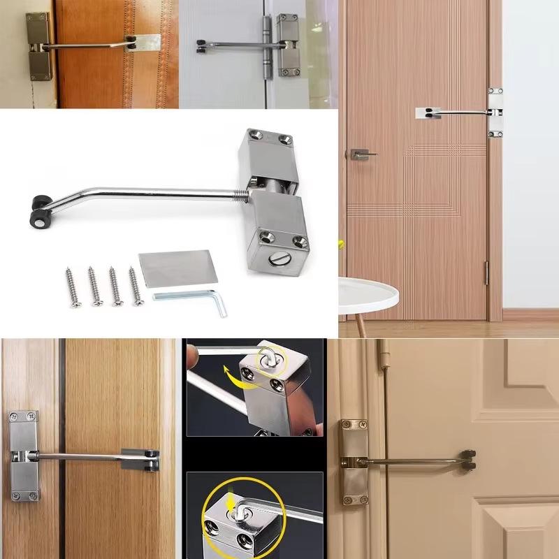 Invisible Adjustable Silent Door Closer - Automatic Spring Hinge for Homes