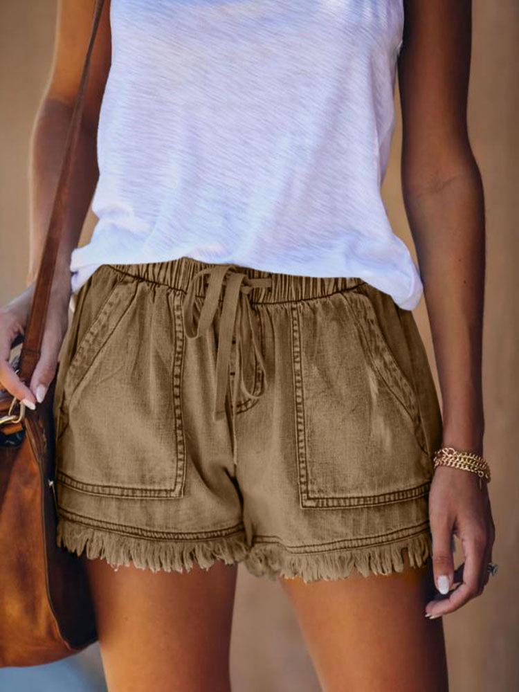 Women's High-Waisted Slimming Denim Shorts