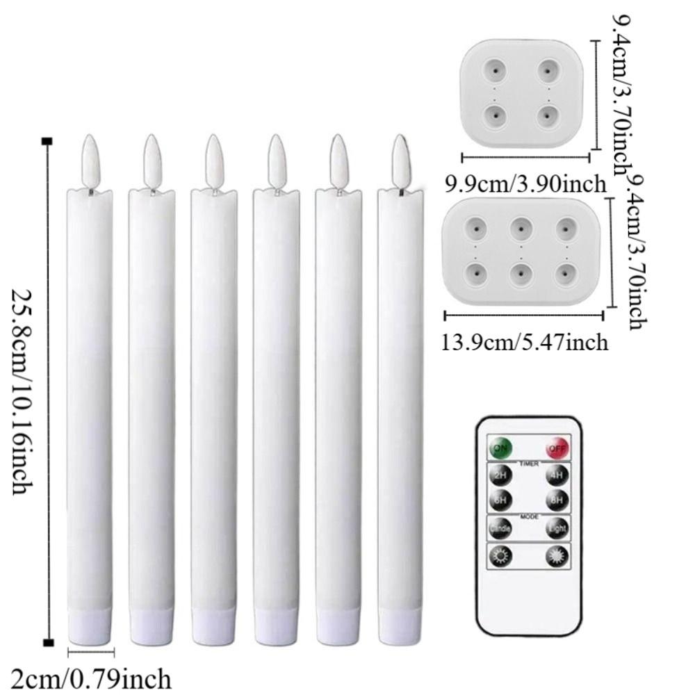 Remote Controlled LED Taper Candles Flickering Effect Atmosphere Night Lamp  Home Wedding Decor