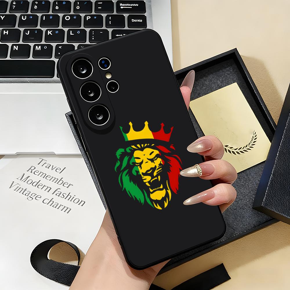 

Rastafari Lion Logo Phone Case For Samsung S26 S25 S24 FE S23 S22 S21 Plus S20 Ultra Note20Ultra Black Soft Shell Galaxy S26 Plus