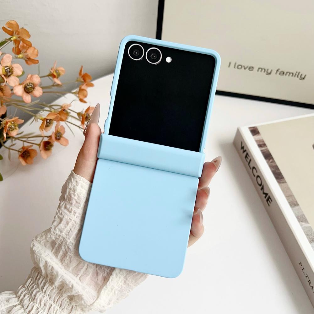 For Samsung Z Flip 6 Case Solid Color Matte Ultra Thin Hinge Shockproof Hard PC For Samsung Galaxy ZFlip7 Flip6 5 4 3 5G Cover