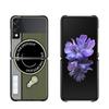 Zflip4 Phone Case For Samsung Galaxy Z Flip3 5G Z Flip 3 zflip z flip ZF Coque PC Cover Black Fundas Retro Camera Game