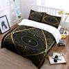 Intricate gold geometric design. Bedding sets Duvet cover sets Duvet covers Pillowcases(1 * Duvet Cover 2 * Pillowcases without duvet insert)
