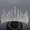 New Round Bridal Crown European and American Baroque Rhinestone Crown Wedding Dress Crown Cake Crown