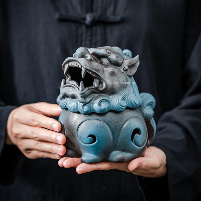 Creative Ceramic SuanNi Incense Burner/Zen Incense Coil Censer Temple Worship Household Tea Table Decoration Religious Supplies