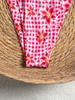 Women's Swimsuit Printed Triangle Bag Halter Neck Back Tie Low Waist Sexy Backless Split Swimsuit Beach Wear