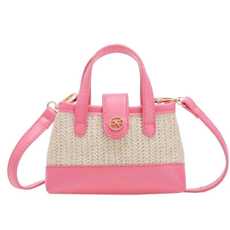 Cute Girls' Bucket Crossbody Bag Pu Material Breathable Summer Baby Outing Accessory Handbag