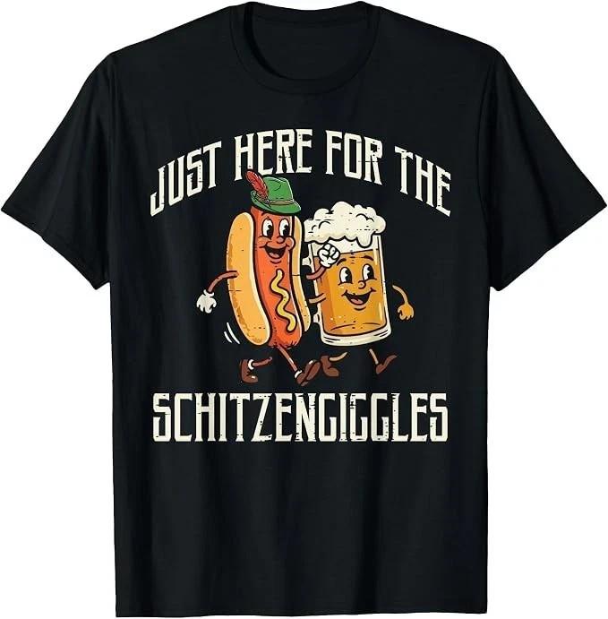 Oktoberfest Schitzengiggles Hotdog Mug Funny Party Men Women T-Shirt