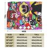 FNF Bad Time Trio Friday Night Funkin Flannel Blanket  Soft Warm Throw Blanket for Home Decor Picnic Bedspread Sofa Bed Cover